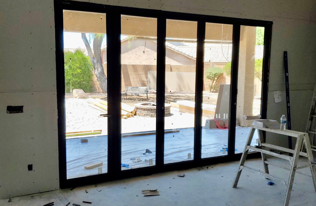 North Scottsdale Folding Door installation in progress