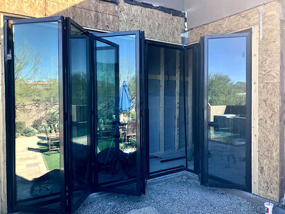 opening the Folding Patio Doors in Carefree
