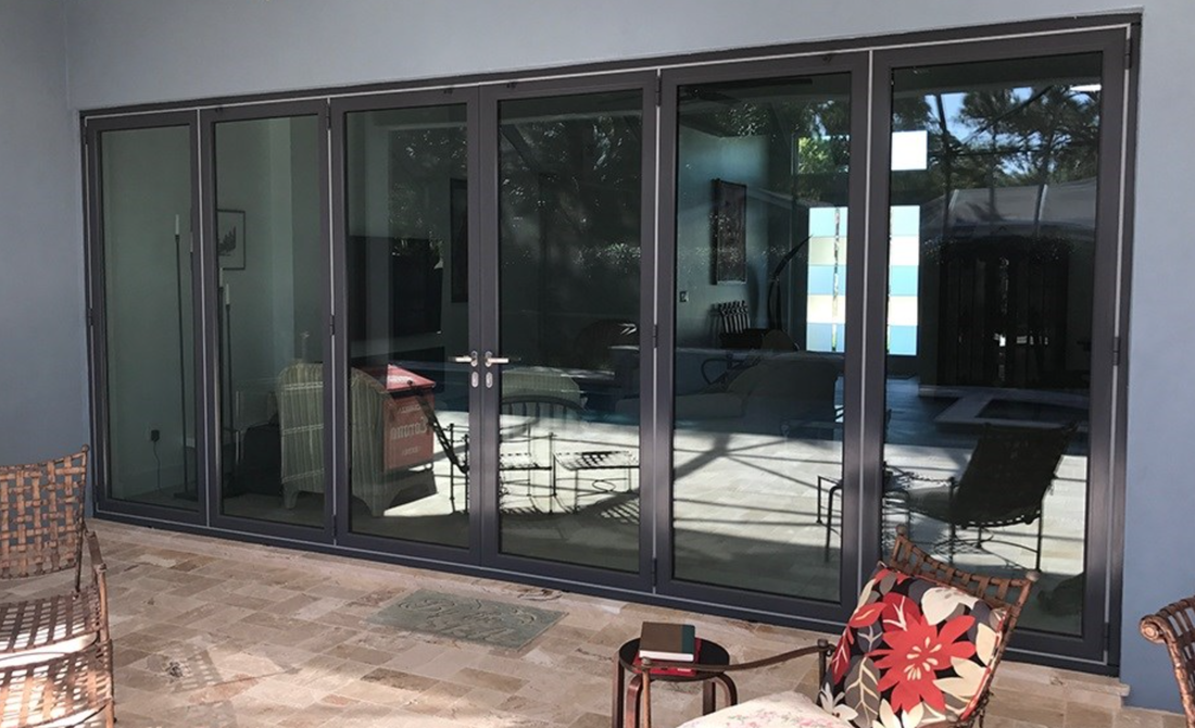 Sliding Door to Sunroom expands the space